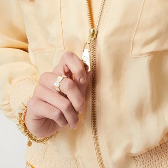 Spartina 449 Charleigh Lightweight Bomber Style Jacket - Large - Wheat - NWT - Picture 6 of 10